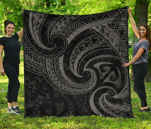 new-zealand-maori-mangopare-premium-quilt-polynesian-black