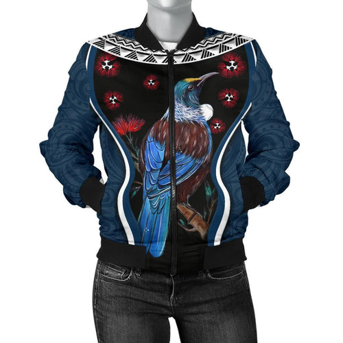 new-zealand-tui-bird-women-bomber-jacket-pohutukawa-navy