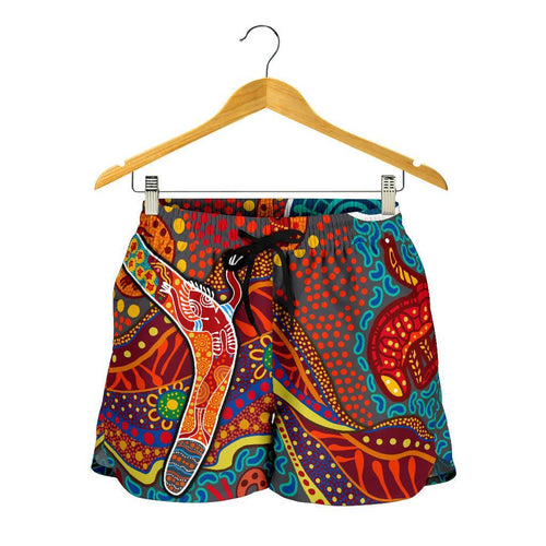 Aboriginal Women's Shorts - Indigenous Boomerang - Vibe Hoodie