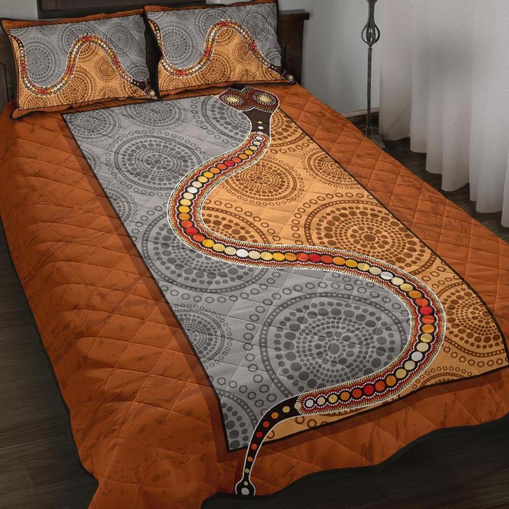 aboriginal-quilt-bed-set-indigenous-snake