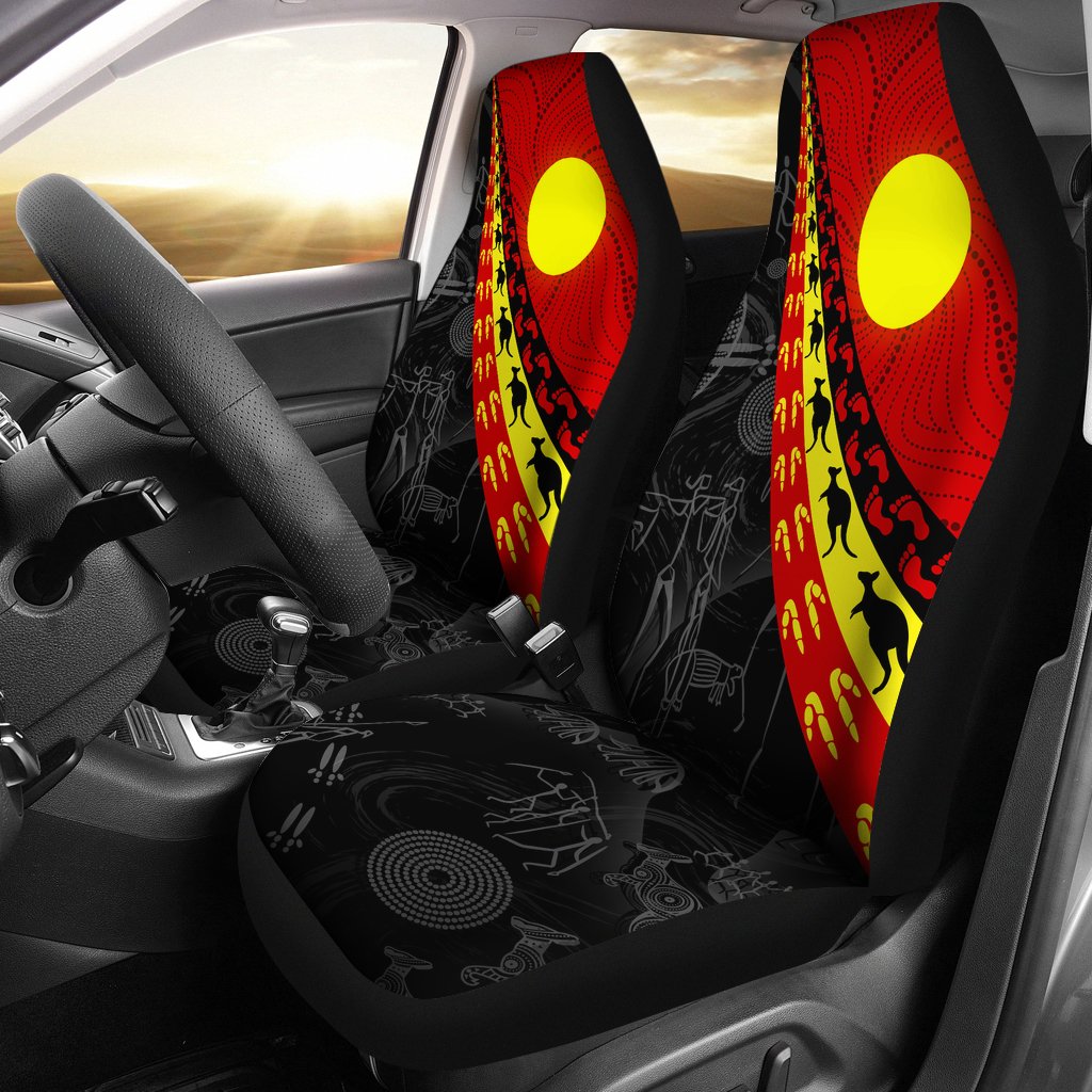 aboriginal-car-seat-covers-indigenous-flag-circle-dot-painting