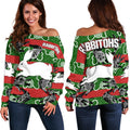 South Sydney Women's Off Shoulder Sweater Rabbitohs Indigenous - Animals Aboriginal - Vibe Hoodie