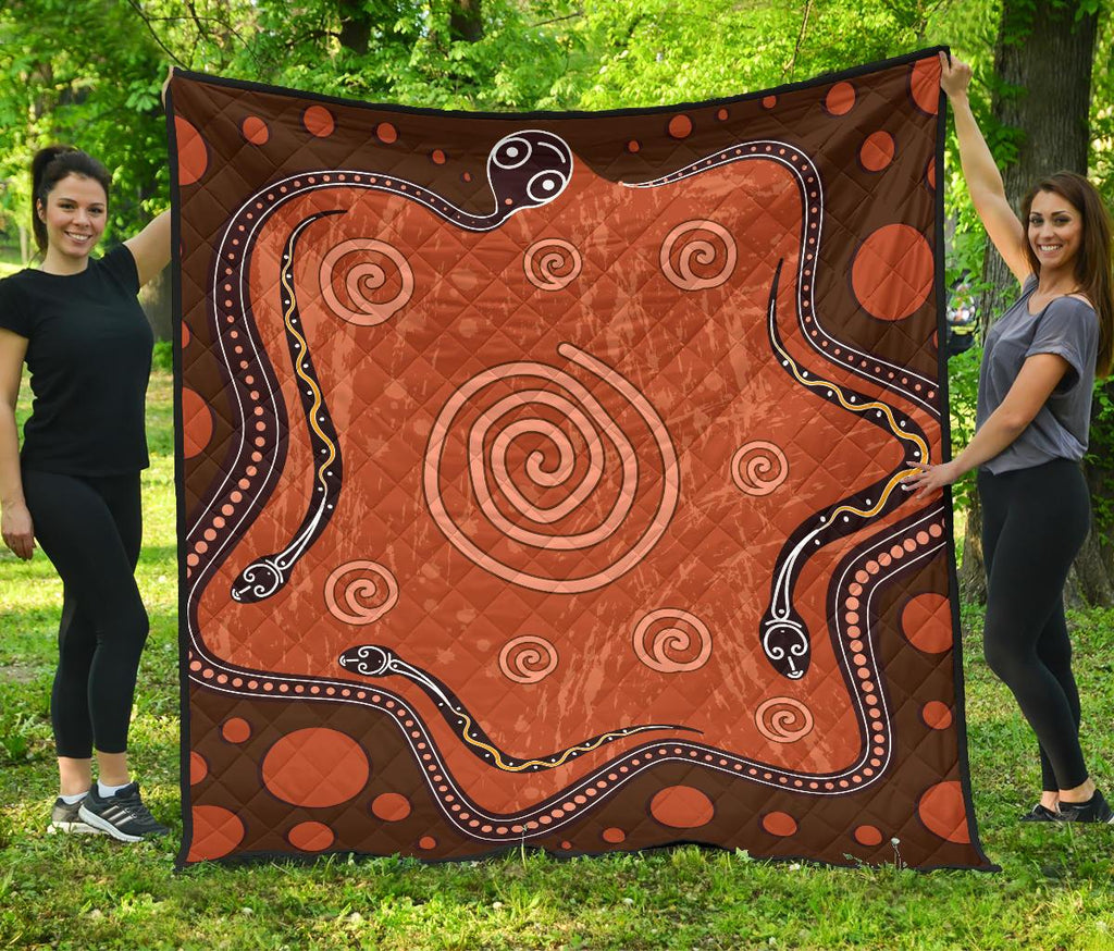 aboriginal-premium-quilt-australia-snake-aboriginal
