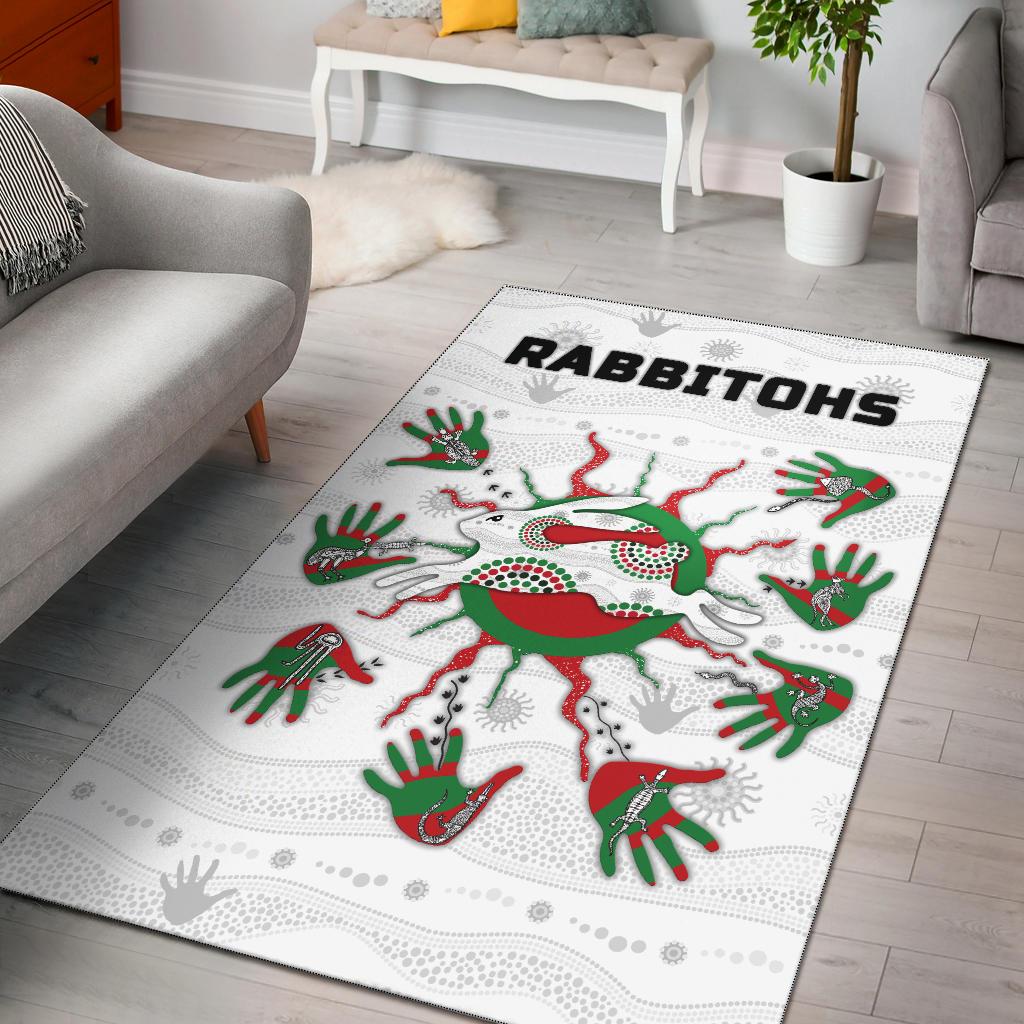 rabbitohs-indigenous-area-rug-animals-aboriginal