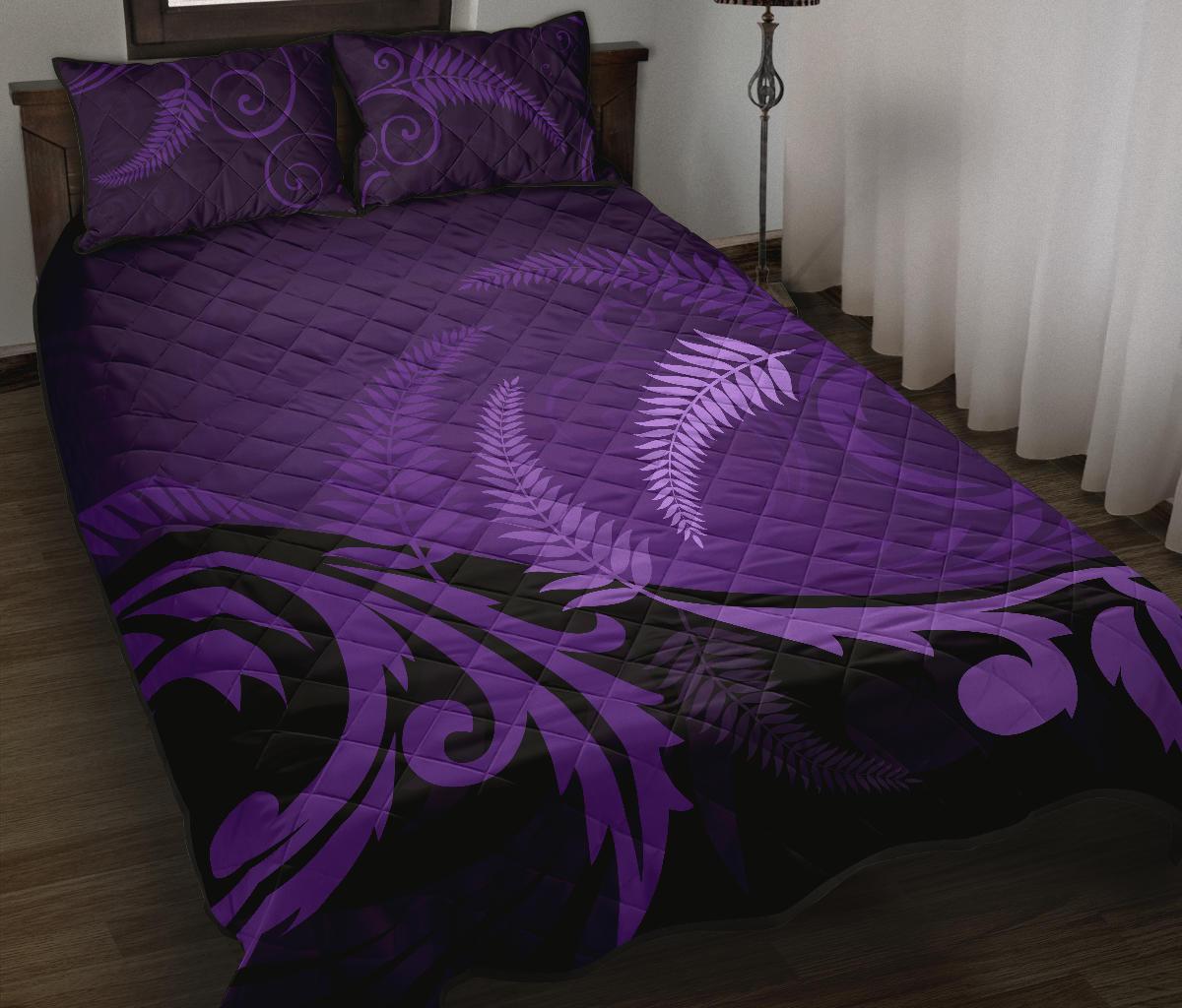 quilt-bed-set-nz-silver-fern-purple