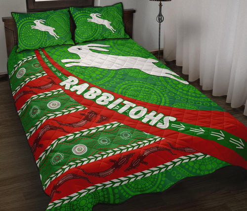 south-sydney-rabbitohs-aboriginal-quilt-bed-set-victorian-vibes
