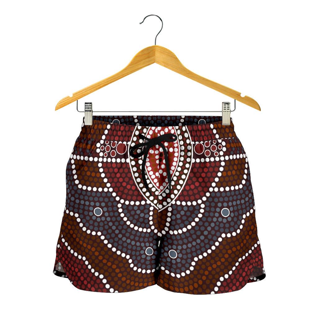 Aboriginal Shorts, Indigenous Dot Painting Short Women 03 - Vibe Hoodie
