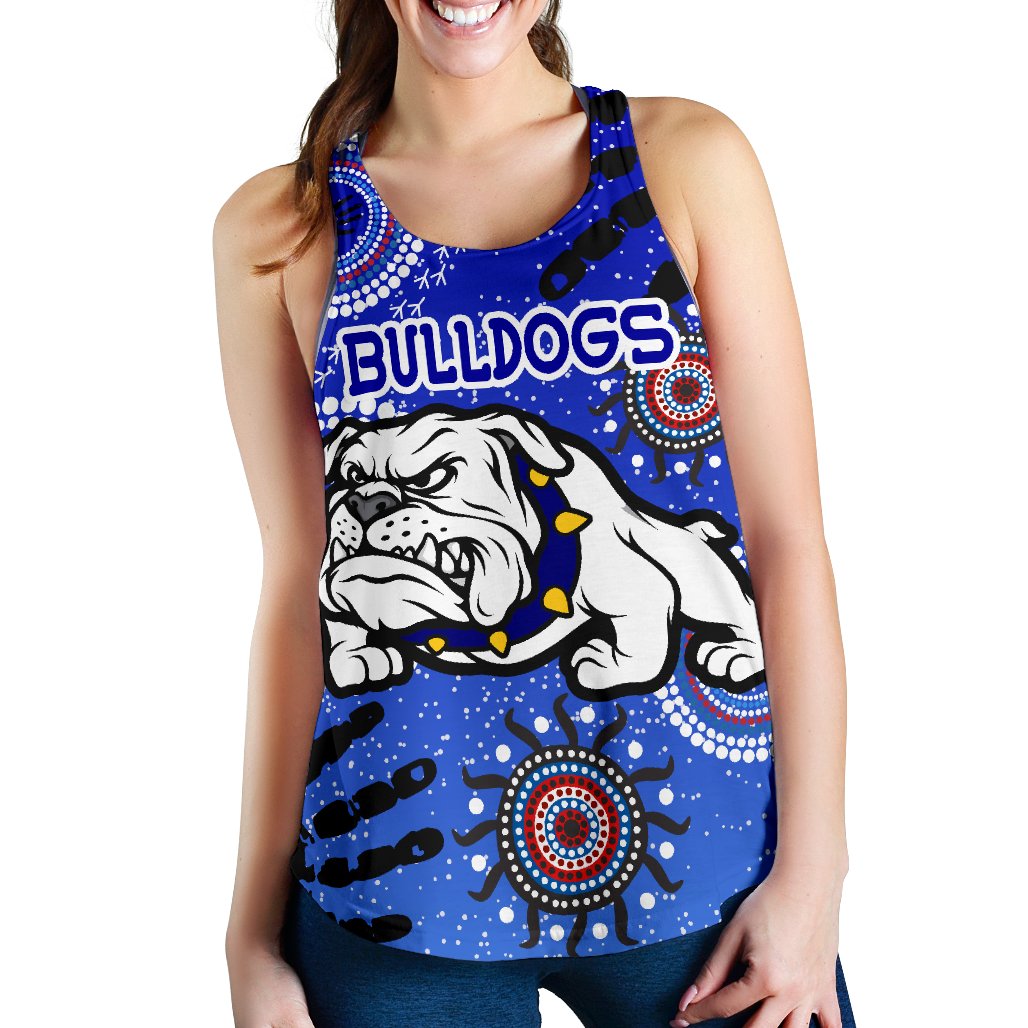 Bulldogs Women Racerback Tank Indigenous Country Style - Vibe Hoodie