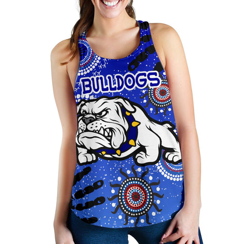 Bulldogs Women Racerback Tank Indigenous Country Style - Vibe Hoodie