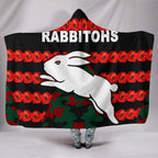 south-sydney-rabbitohs-hooded-blanket-anzac-day-poppy-flower-vibes