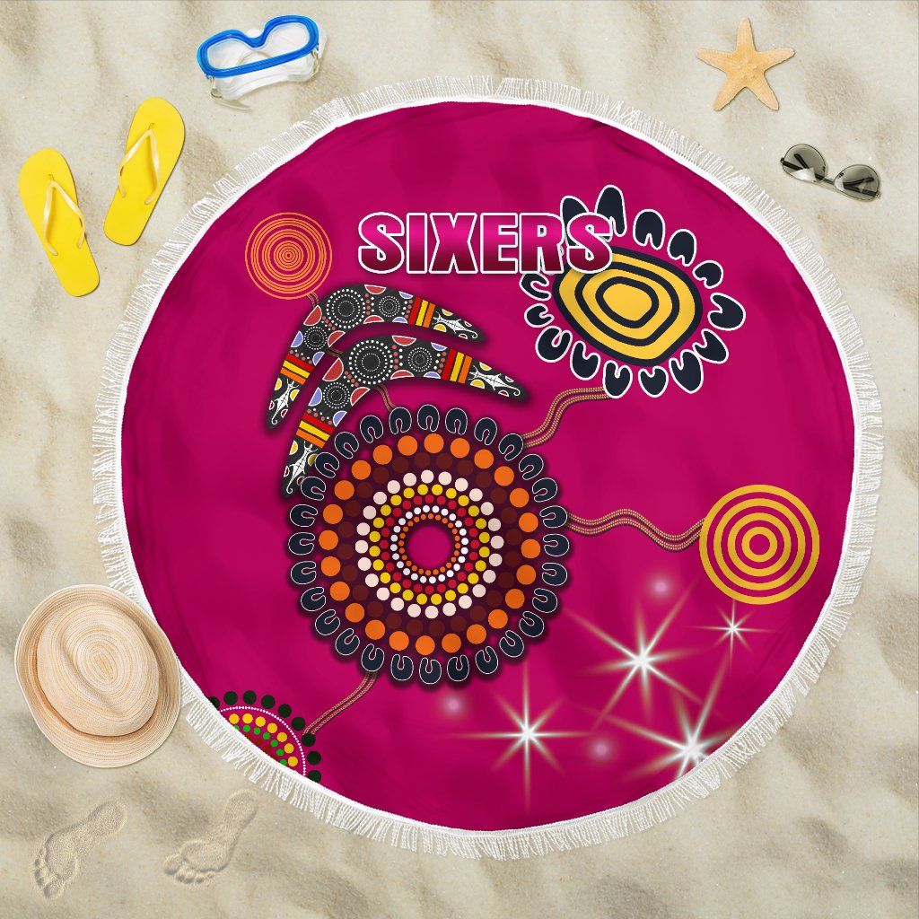 sydney-beach-blanket-sixers-indigenous-magenta