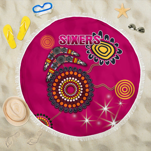 sydney-beach-blanket-sixers-indigenous-magenta