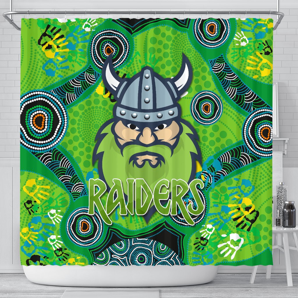 canberra-shower-curtain-raiders-viking-indigenous