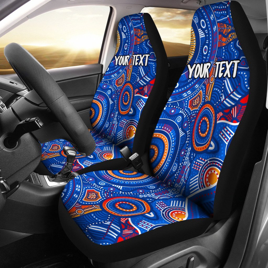 custom-text-aboriginal-car-seat-cover-indigenous-footprint-patterns-blue-color