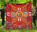 quilts-aboriginal-family-with-dot-painting-art