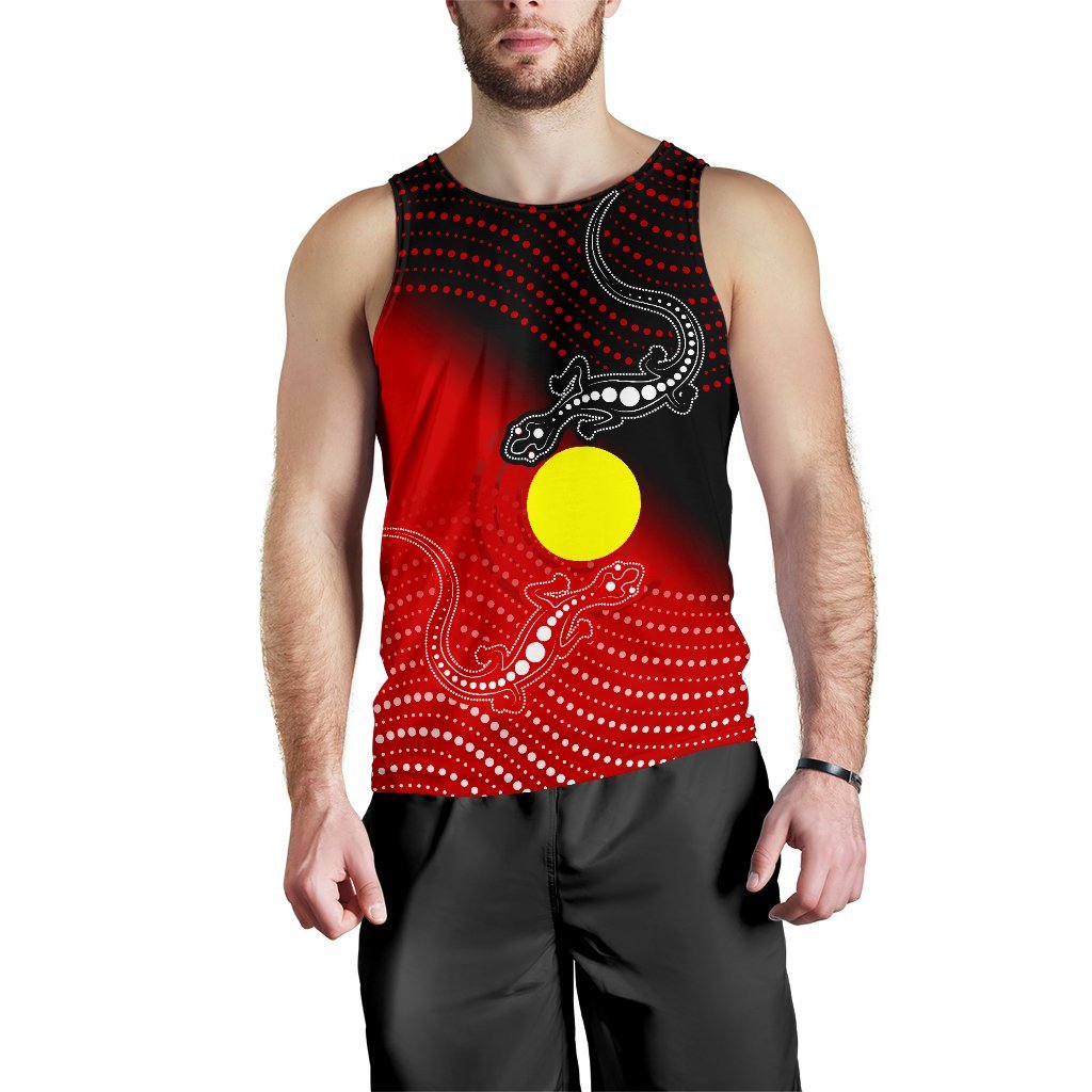 aboriginal-mens-tank-top-two-indigenous-lizard