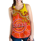 Gold Coast Women's Racerback Tank Sun Aboriginal - Vibe Hoodie