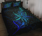 new-zealand-light-silver-fern-x-frangipani-tattoo-quilt-bedding-sets-blue