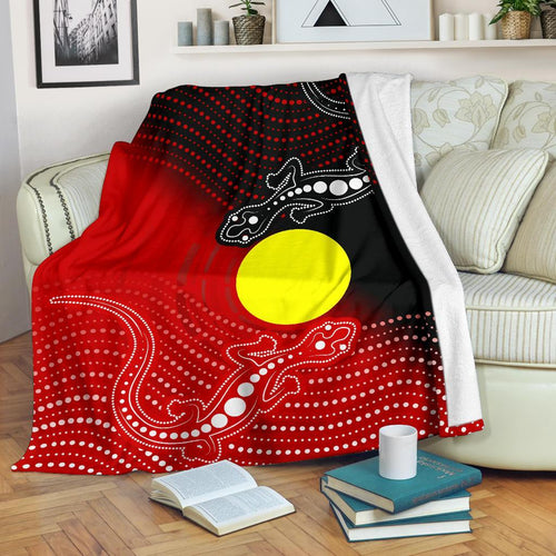 aboriginal-premium-blanket-two-indigenous-lizard