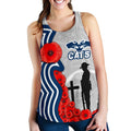 Geelong Women's Racerback Tank Cats Anzac Day Indigenous - Vibe Hoodie