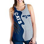 (Custom Personalised) Geelong Women's Racerback Tank Cats Indigenous - Vibe Hoodie