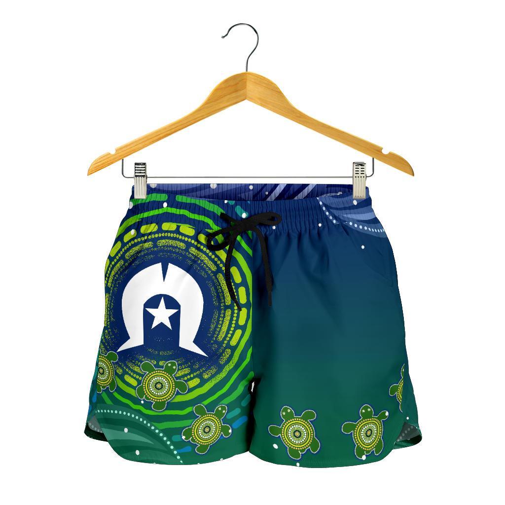 Torres Strait Islanders Women's Shorts - Aboriginal Turtle - Vibe Hoodie