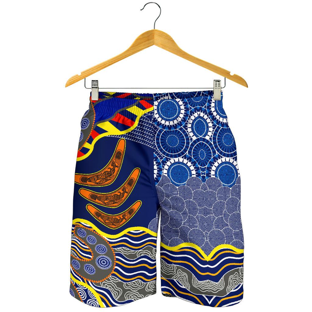 aboriginal-mens-shorts-australian-boomerang-dot-painting-art