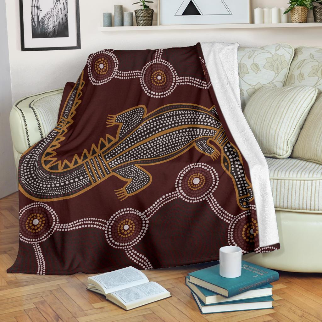 aboriginal-premium-blanket-indigenous-crocodile-brown-color