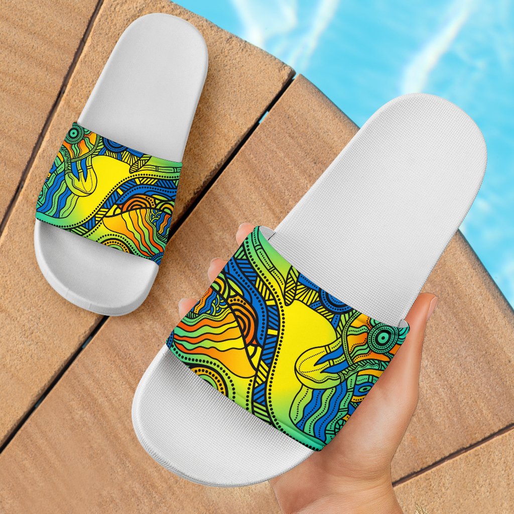 aboriginal-slide-sandals-indigenous-dot-painting-art-ver-01