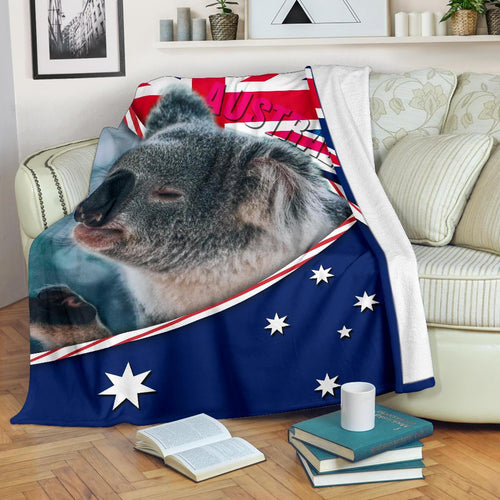 premium-blanket-australia-flag-and-coat-of-arms-blanket-koala-3d