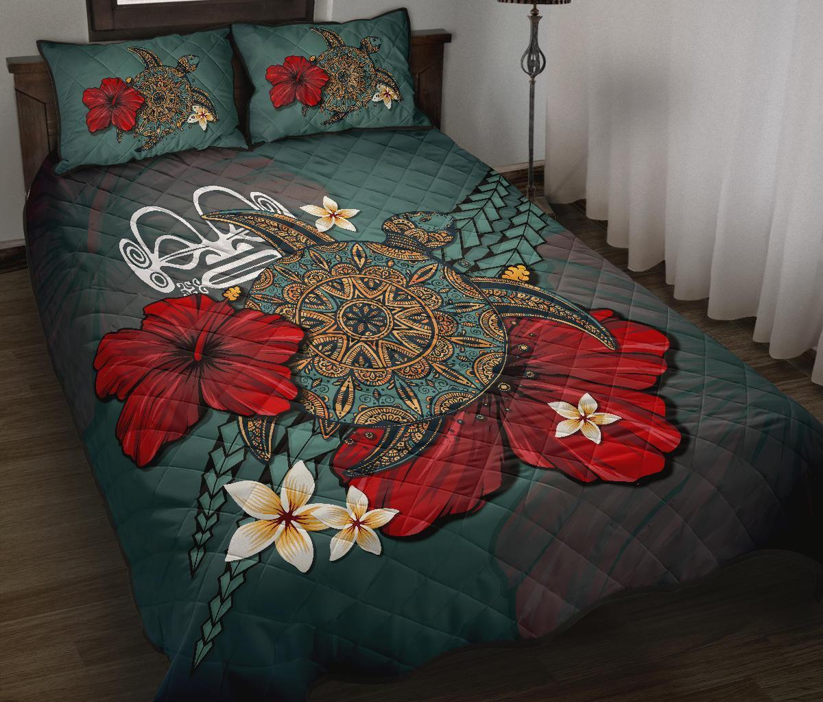 marquesas-islands-quilt-bed-set-blue-turtle-tribal