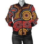 aboriginal-womens-bomber-jacket-indigenous-circle-dot-painting-style-1