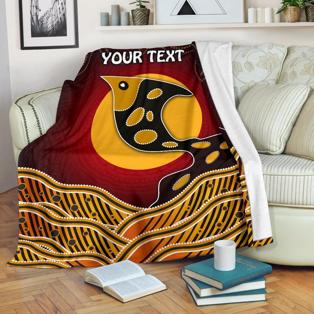 personalised-premium-blanket-aboriginal-dot-patterns-fish