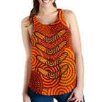 Aboriginal Women's Racerback Tank - Aboriginal Boomerangs And Dot Circle - Vibe Hoodie