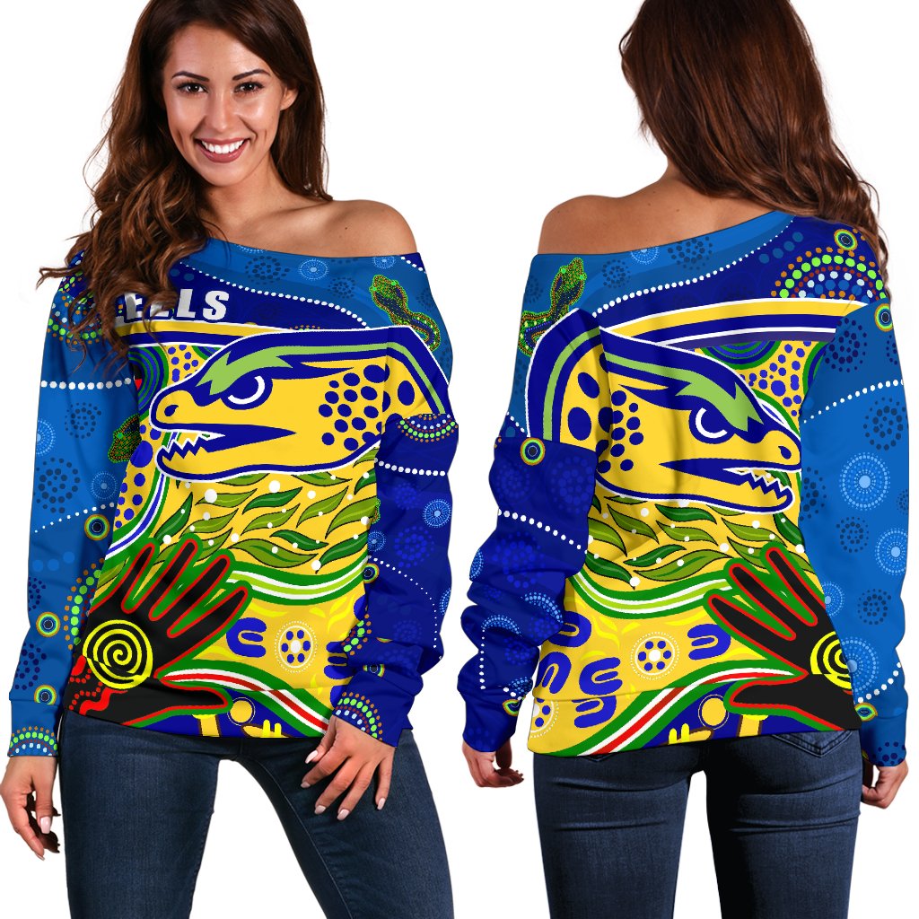 Eels Naidoc Special Off Shoulder Sweater - Vibe Hoodie