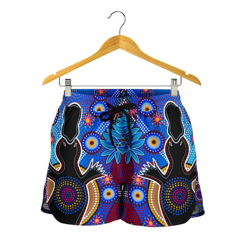 Aboriginal Women's Shorts - Indigenous Platypus - Vibe Hoodie