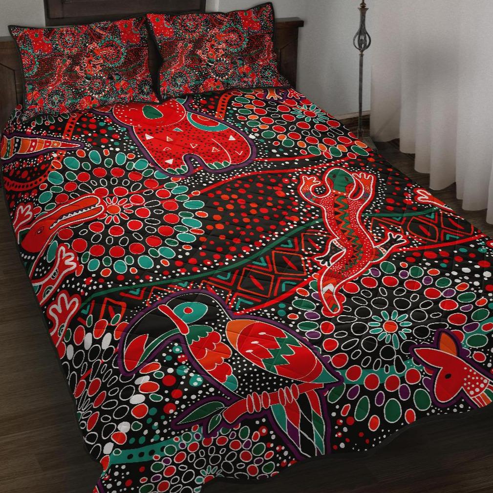 quilt-bed-sets-aboriginal-animal-dot-acrylic-paint