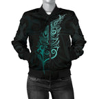 light-silver-fern-new-zealand-women-bomber-jacket-turquoise