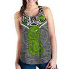 New Zealand Maori Rugby Women Racerback Tank Pride Version - Gray - Vibe Hoodie