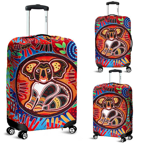 aboriginal-luggage-cover-koala-and-hand-art-dot-painting-suitcase-cover
