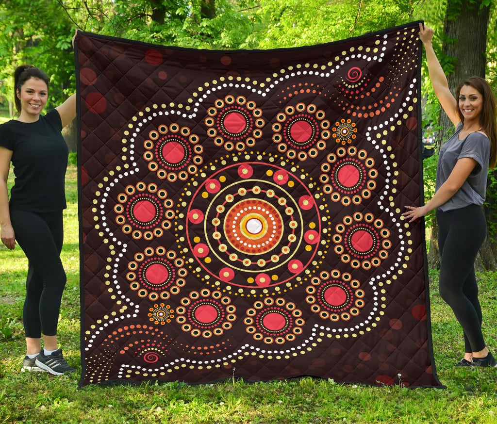aboriginal-premium-quilt-australian-colorful-flower-dot-painting-art