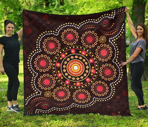 aboriginal-premium-quilt-australian-colorful-flower-dot-painting-art