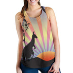 Racerback Tank - Kangaroo Top Tank Sunset Ver03A - Women - Vibe Hoodie