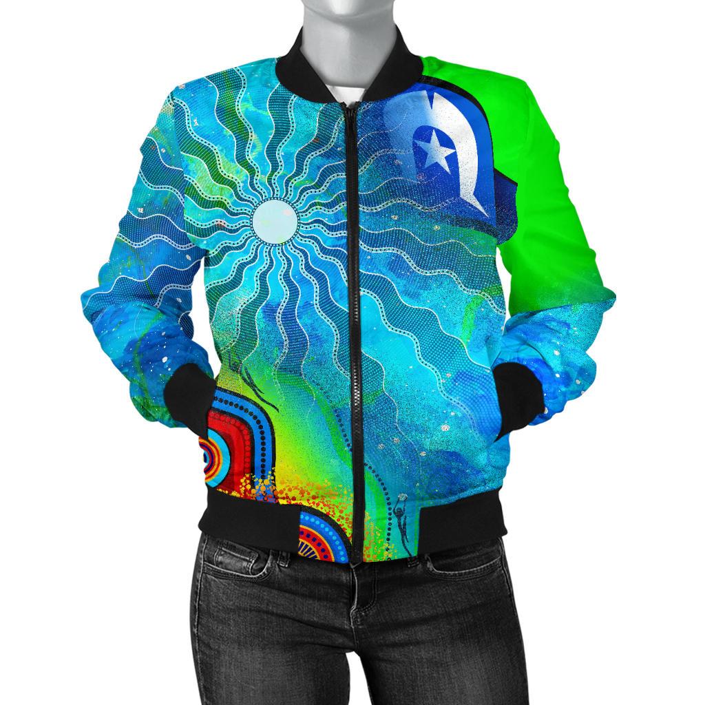 womens-bomber-jacket-torres-strait-islanders-flag-with-aboriginal-patterns-jacket