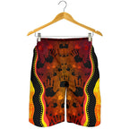 aboriginal-shorts-indigenous-rock-painting-hand-art-golden-style-men