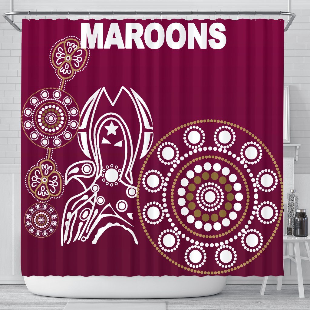 queensland-shower-curtain-maroons-simple-indigenous