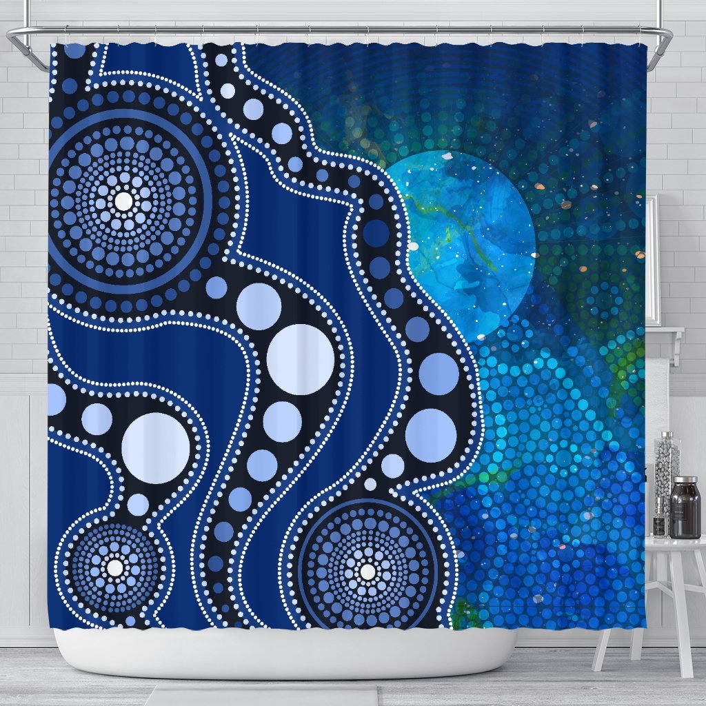aboriginal-shower-curtain-australia-indigenous-flag-circle-dot-painting-art-blue