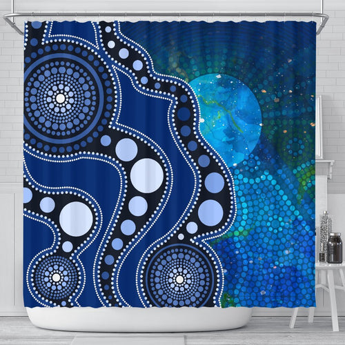aboriginal-shower-curtain-australia-indigenous-flag-circle-dot-painting-art-blue