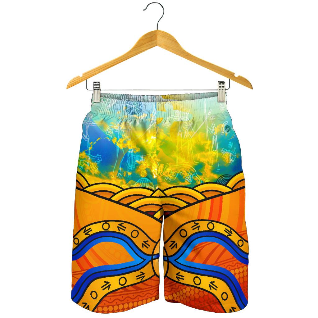aboriginal-mens-shorts-australia-kangaroo-sky