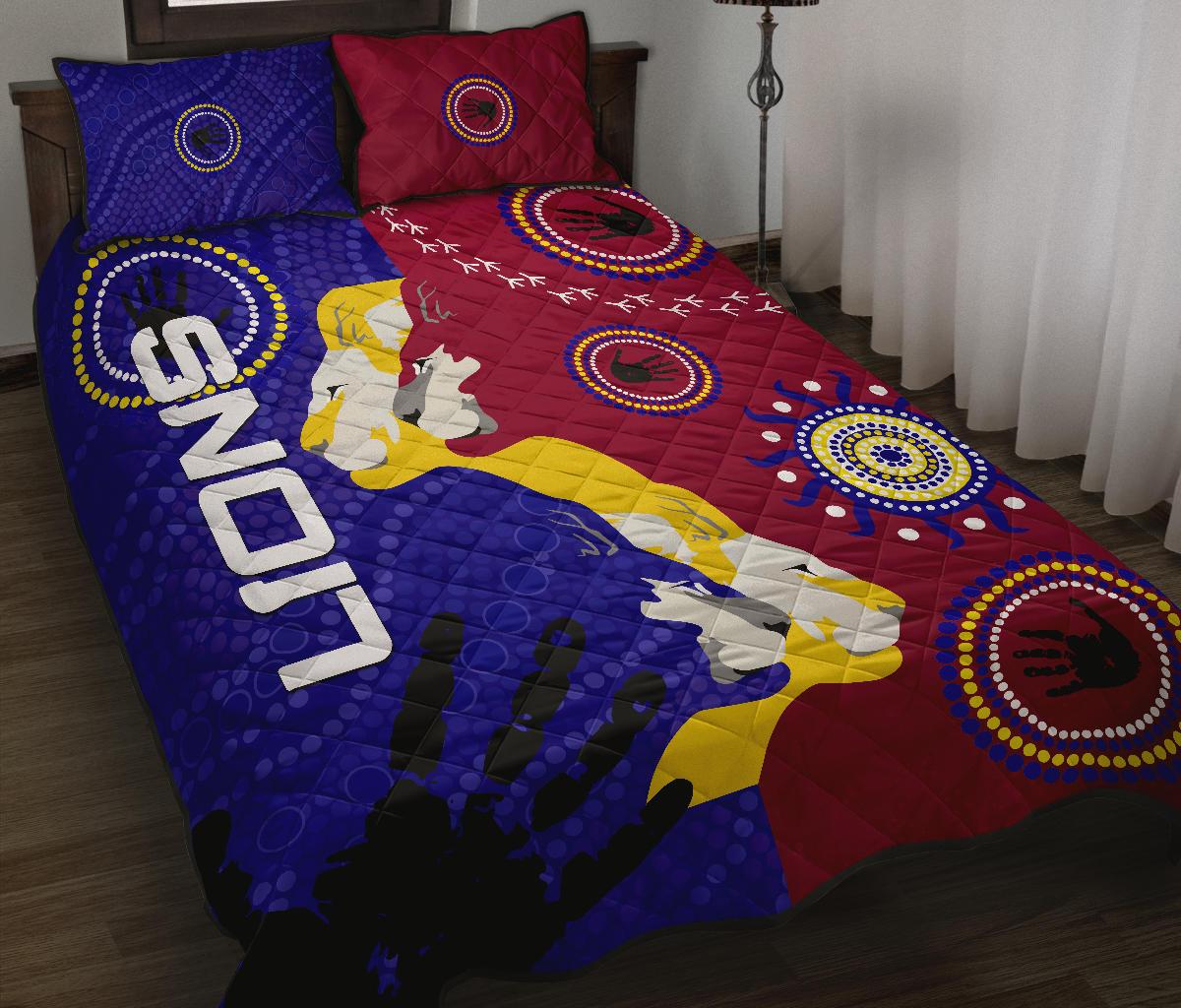 naidoc-brisbane-lions-quilt-bed-set-indigenous-style